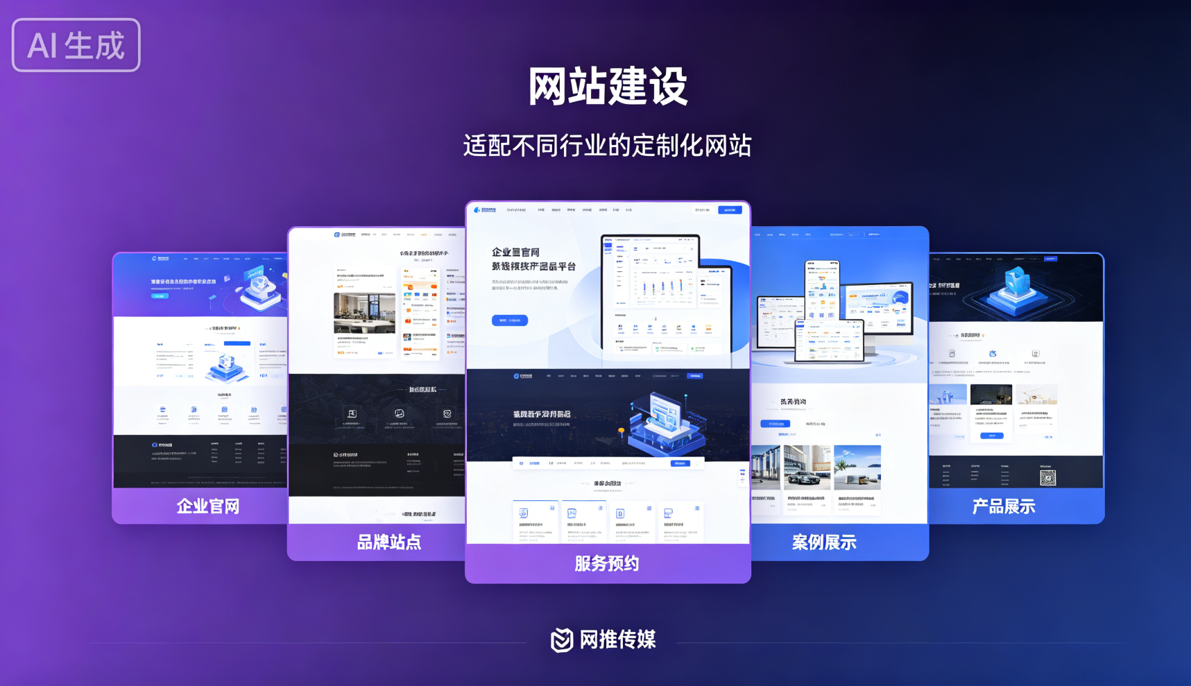 网站建设项目电脑屏幕展示效果图
